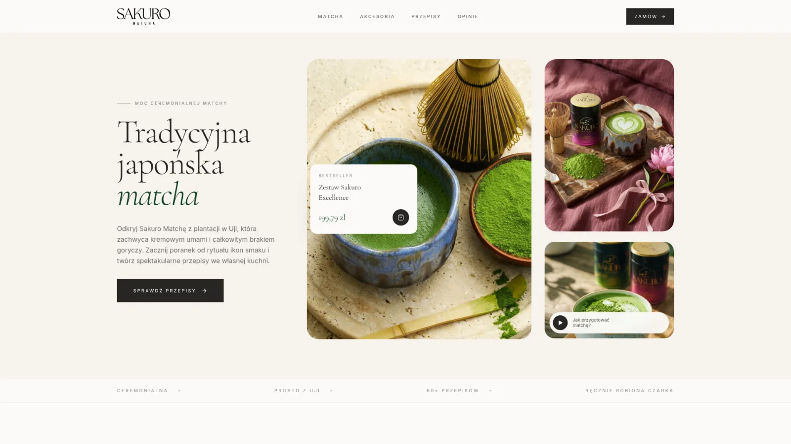 Sakuro Matcha — przepisy