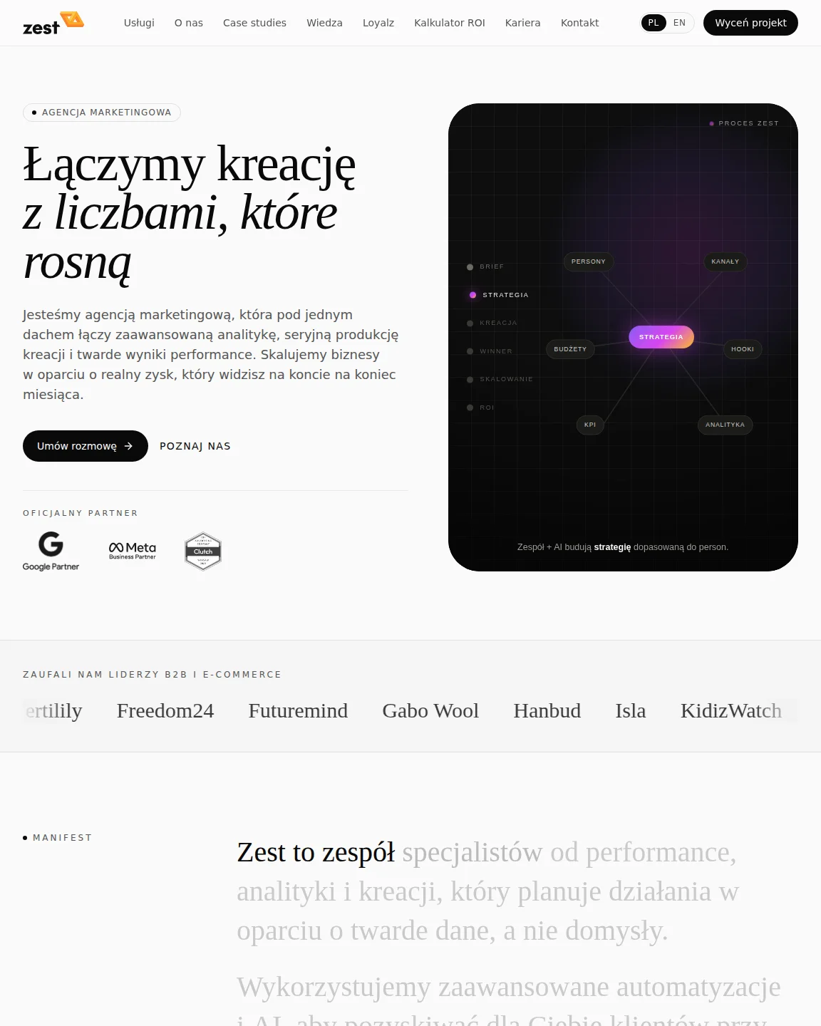 Zest — nowa strona